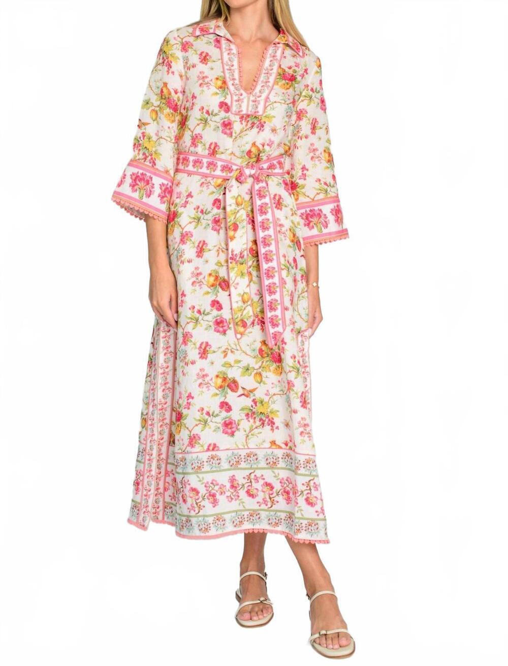 NEW ELIZABETH JAMES THE LABEL talia maxi dress in english gardens